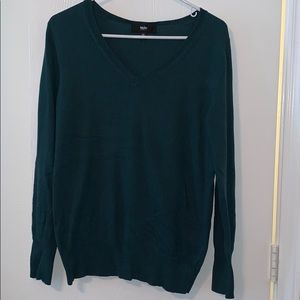 Mossimo Forest Green V Neck Sweater, XL